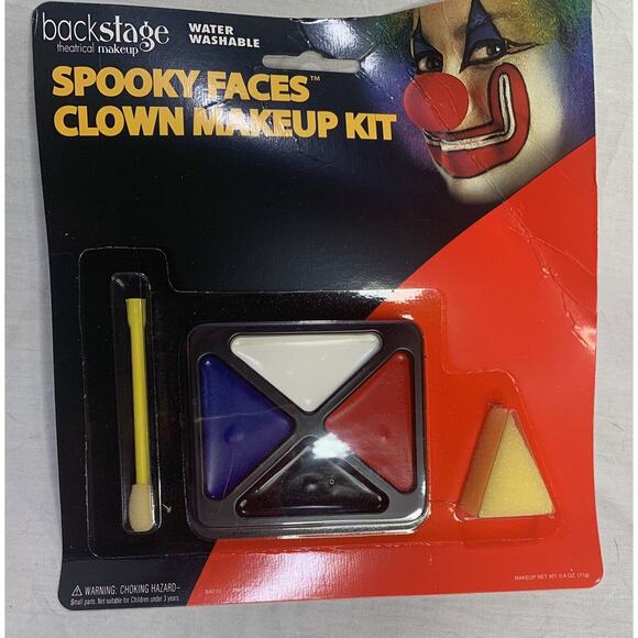 Rubie's Clown Makeup Kit Backstage Theatrical Multicolor Spooky Faces Washable - Picture 2 of 7